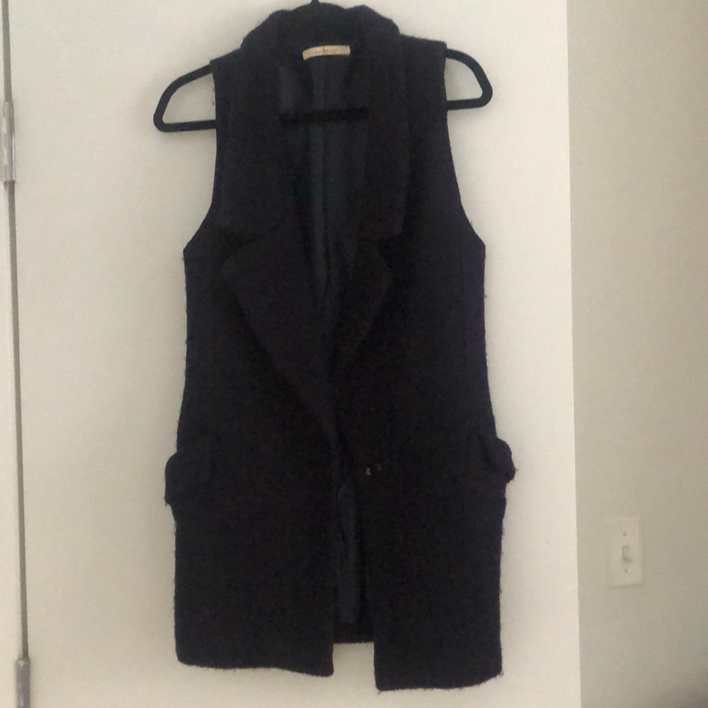 Navy blue thick wool vest